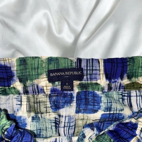 Banana Republic blue and green geometric mini skirt - Picture 4 of 4